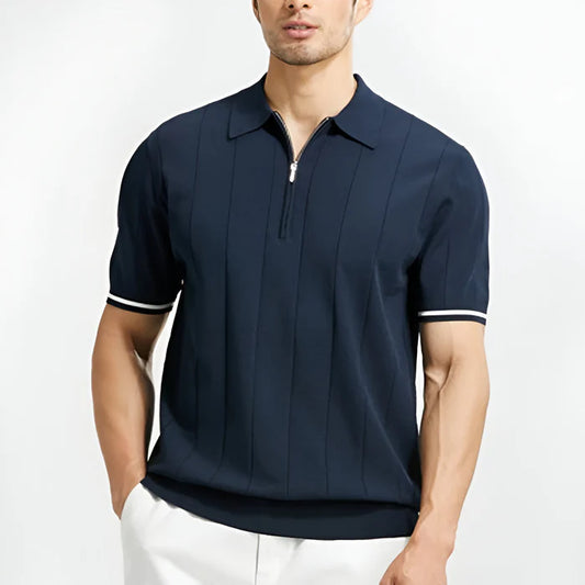 Lozano Lopez Classic Zip Neck Polo Shirt