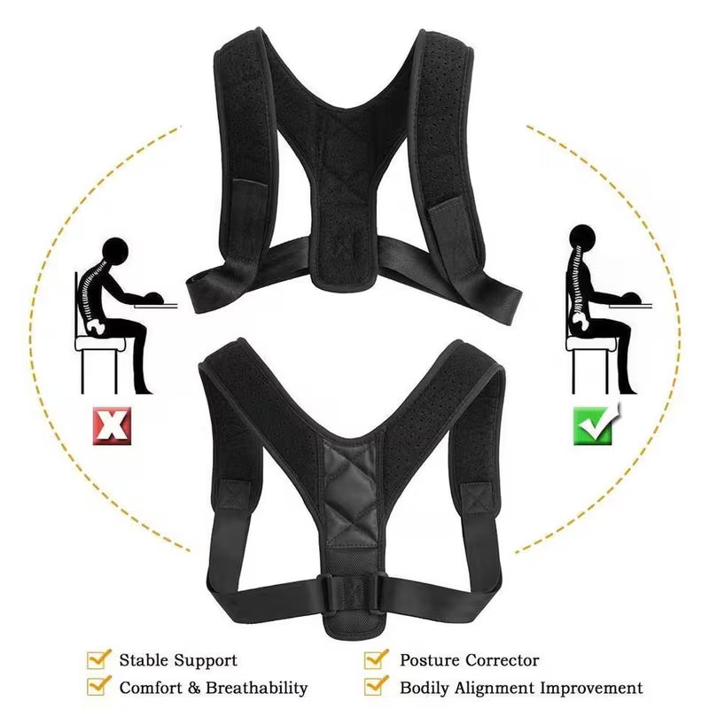 Plus Size Magnetic Posture Corrector - Adjustable Back Support Brace