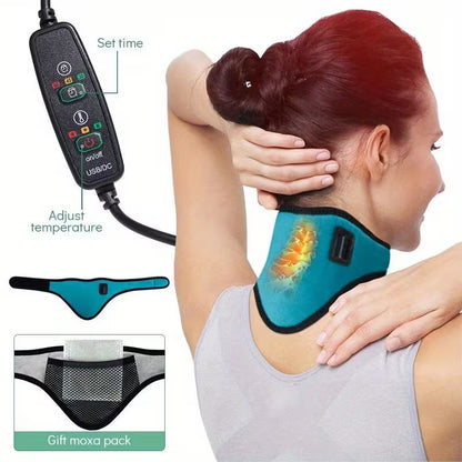 Heated Neck Wrap - Heating Pad Neck Warmer for Neck & Shoulder Pain Relief