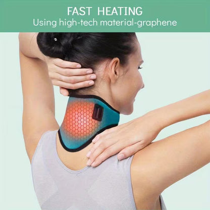 Heated Neck Wrap - Heating Pad Neck Warmer for Neck & Shoulder Pain Relief