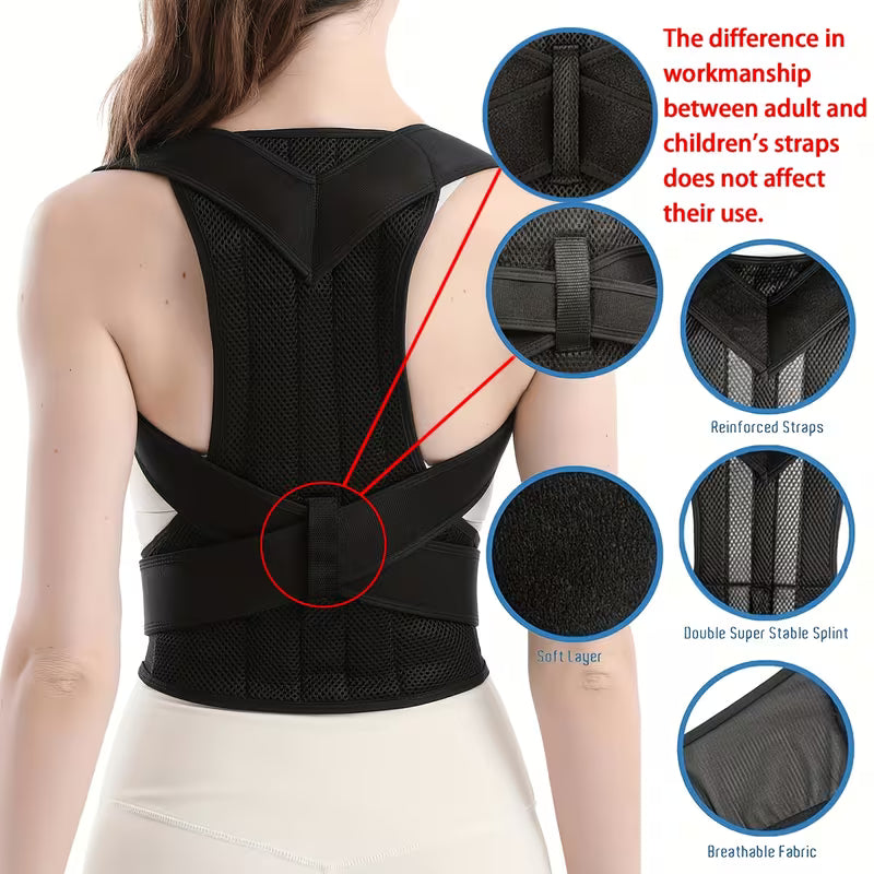 Plus Size Magnetic Posture Corrector - Adjustable Back Support Brace