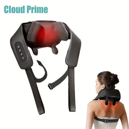 Neck Massager with Heat - Smart Pulse Cordless Deep Tissue Massager for Neck Pain Relief
