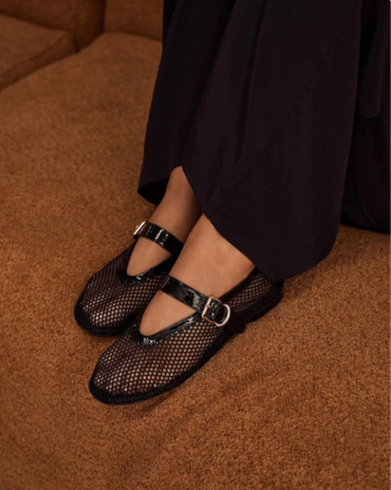 Aeden Paris Mesh Ballet Flats