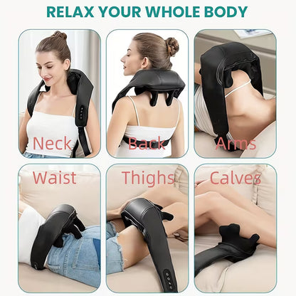 Neck Massager with Heat - Smart Pulse Cordless Deep Tissue Massager for Neck Pain Relief