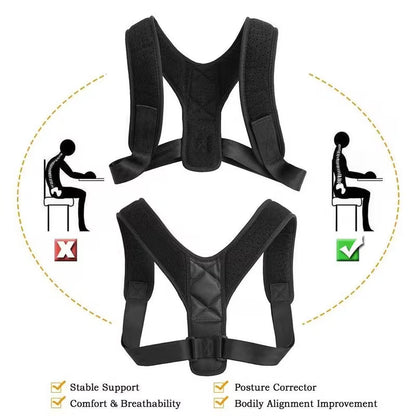 Plus Size Magnetic Posture Corrector - Adjustable Back Support Brace
