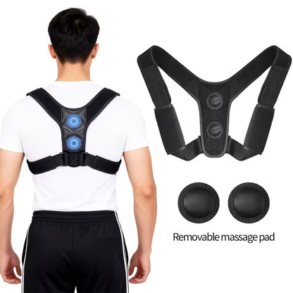 Posture Corrector for Men & Women - Adjustable Upper Back Support Brace