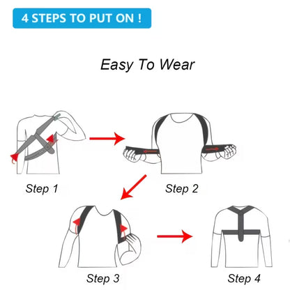 Posture Corrector for Men & Women - Premium Comfort Back Support Brace