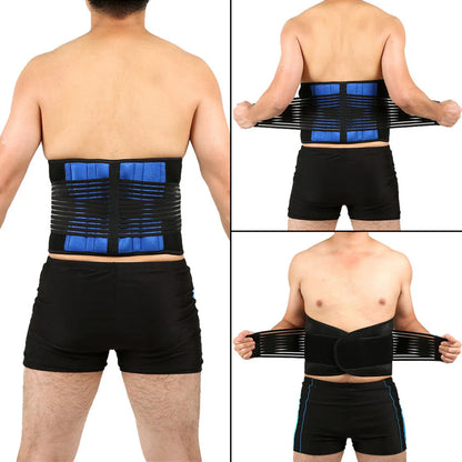 Lumbar Support Belt for Lower Back Pain - Double Pull Adjustable Back Brace for Men & Women